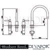 Hudson Reed Tec Lever 4 Tap Hole Bath Mixer Dimension